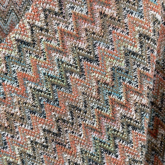 Maeve Anthropologie Westwater zigzag pattern high low tank style dress size L - Picture 6 of 10